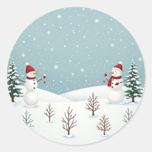 Snowman autocolantes que vão bem com o Natal