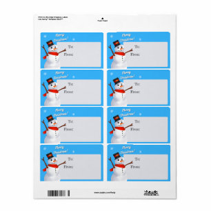 Snowman De Natal A Partir De Etiquetas