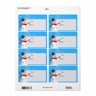 Snowman De Natal A Partir De Etiquetas