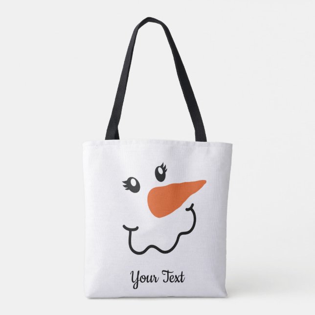 Snowman Design Tote Bag (Verso)