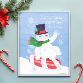 Snowman e Peppermint Deixem-na Neve Impressão