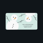 Snowman | Etiquetas de endereço de férias<br><div class="desc">Para mais cores e estilos,  visite nosso compro!</div>