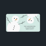 Snowman | Etiquetas de endereço de férias<br><div class="desc">Para mais cores e estilos,  visite nosso compro!</div>