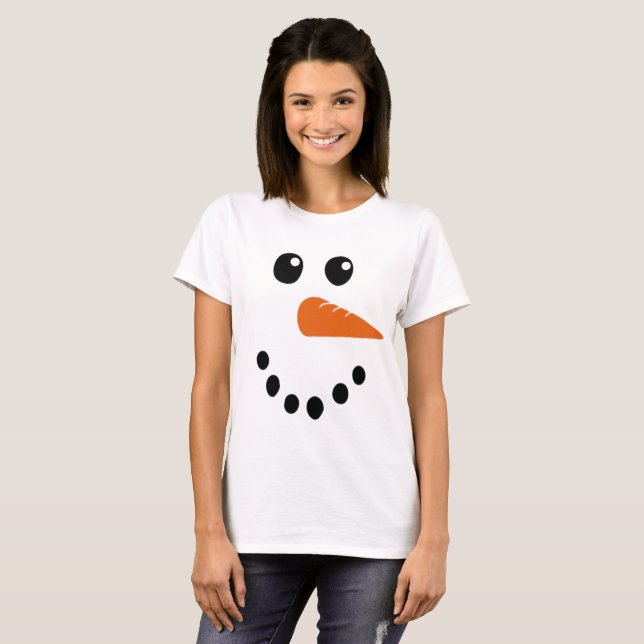 Snowman Face T-Shirt (Frente Completa)