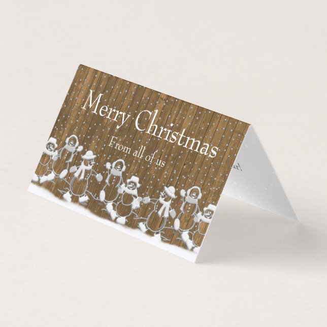 Snowman Feliz Natal De Todos Nós Cartão Personaliz (Frente)