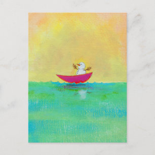 Snowman férias de inverno cartão postal arte eng