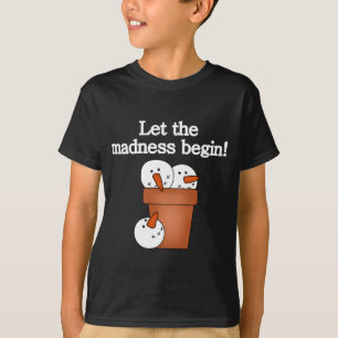 Snowman Holiday Madness T-shirts e presentes
