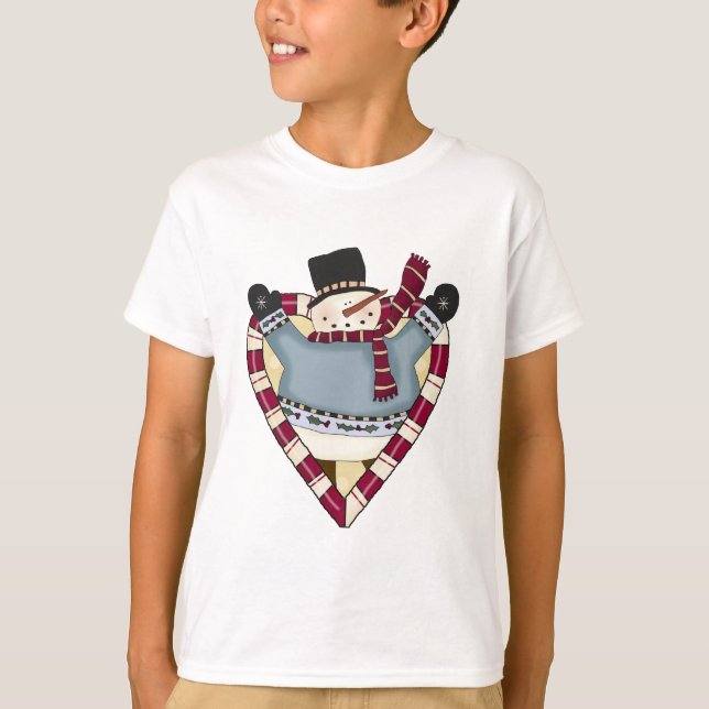 Snowman Love T-shirts e presentes (Frente)