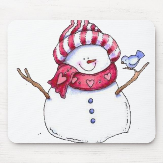 Snowman Mouse Pad (Frente)