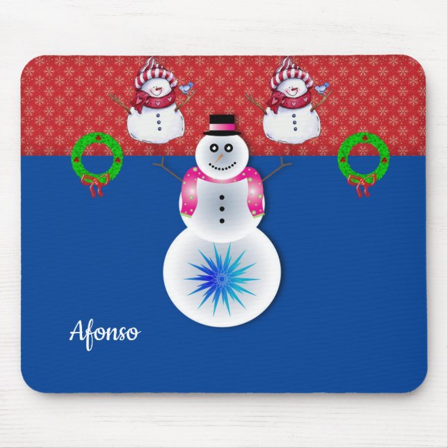 Snowman Mouse Pad (Frente)