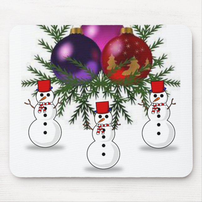 Snowman Mouse Pad (Frente)