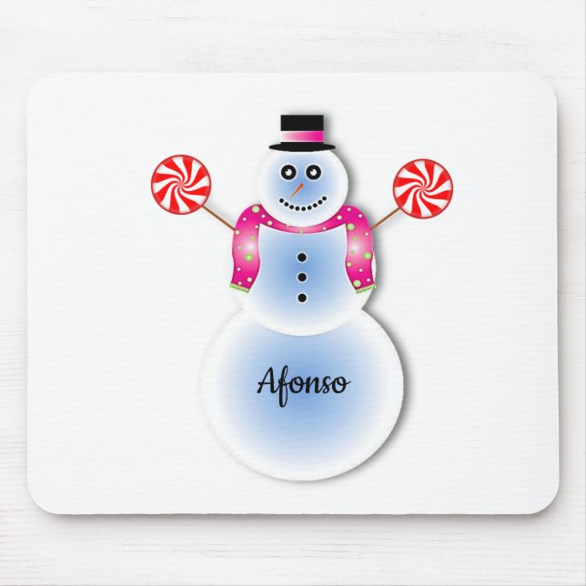 Snowman Mouse Pad (Frente)