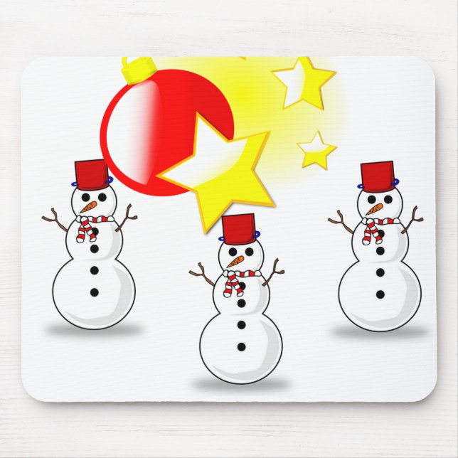 Snowman Mouse Pad (Frente)