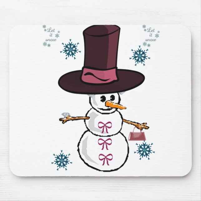 Snowman Mouse Pad (Frente)