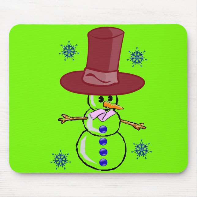 Snowman Mouse Pad (Frente)