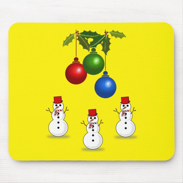 Snowman Mouse Pad (Frente)