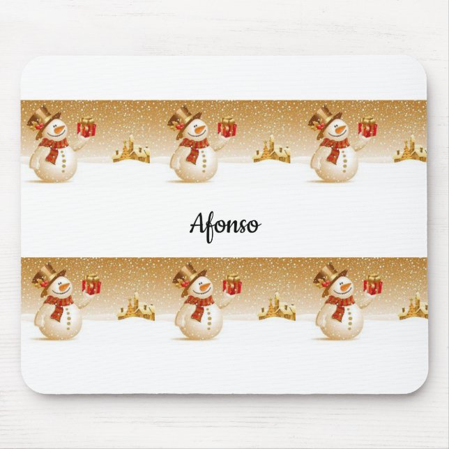 Snowman Mouse Pad (Frente)