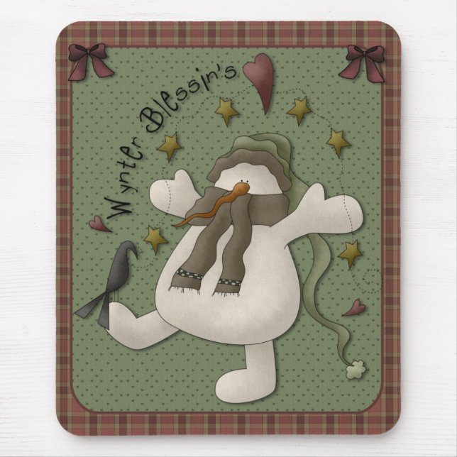 Snowman Mousepad de Wynter Blessin (Frente)
