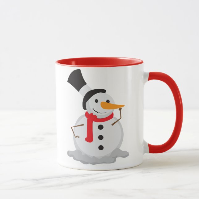 Snowman Nose Toque na Caneca de Natal! (Direita)