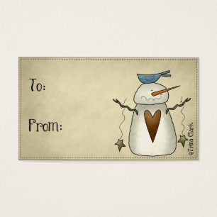 Snowman País Primitivo Design de Presente