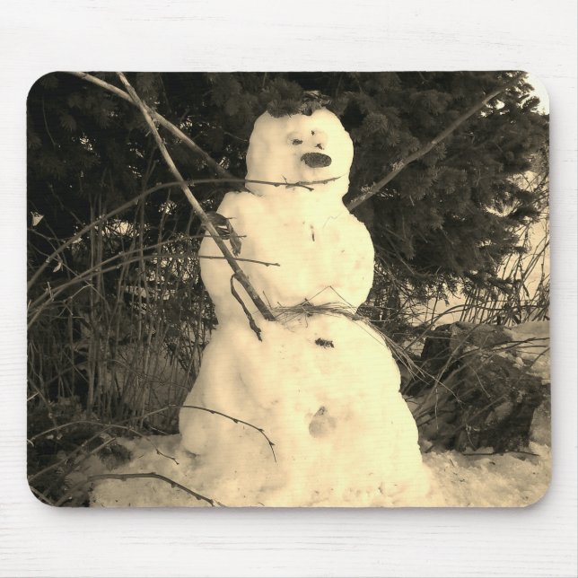 Snowman Photo Mousepad (Frente)