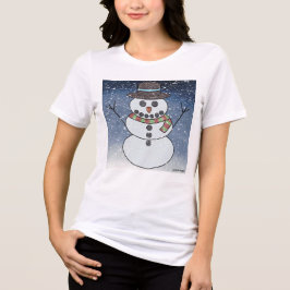 Snowman w/BG (branco) - Camisa de três lâminas, de