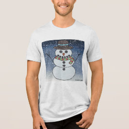 Snowman w/BG (branco) - Camisa de três lâminas, de