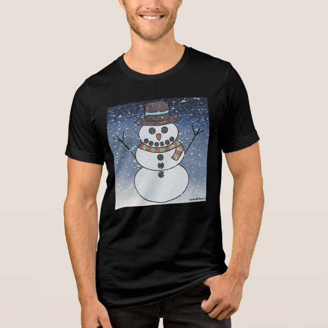 Snowman w/BG (vivid) - Camisa de três lâminas, de  (Frente)