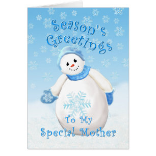 Snowman Wonderland para o Cartão de Natal Mãe