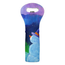 Snowmen Wine Bag