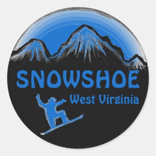 Snowshoe autocolantes azuis da Virgínia Ocidental