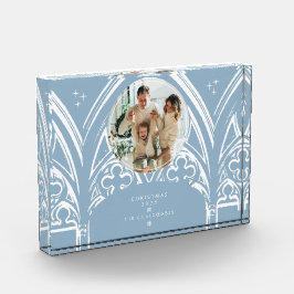 Snowy Gothic Winter Fairytale Blue Foto de Natal