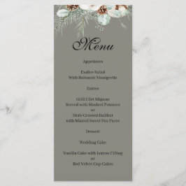 Snowy Greenery Menu