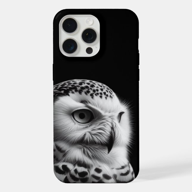 Snowy Owl em preto-e-branco (Verso)