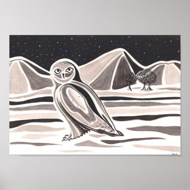 Snowy Owl poster (Frente)