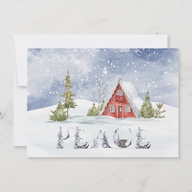 Snowy Red Cabin | Paz (Frente)