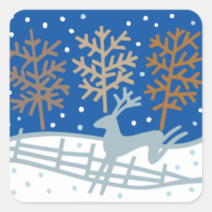 Snowy Reindeer - Adesivos de Natal