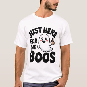 Só Aqui Para A Camiseta Ghost Engraçado Boos   Cor