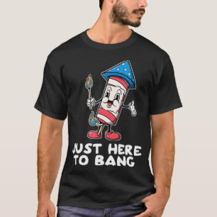 Só Aqui Para Bater A Camisa Fogo 4 De Julho Engraç
