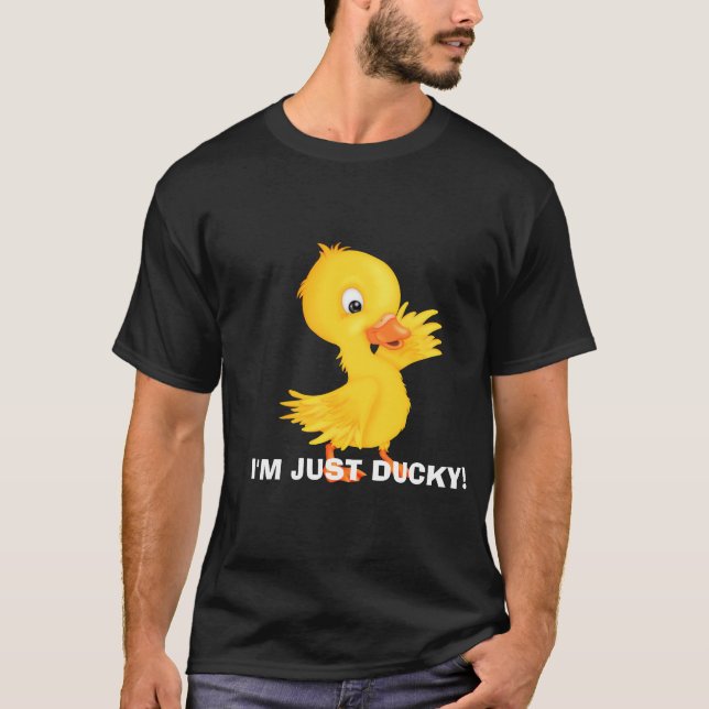 Só camiseta de desenho do Ducky Mens (Frente)