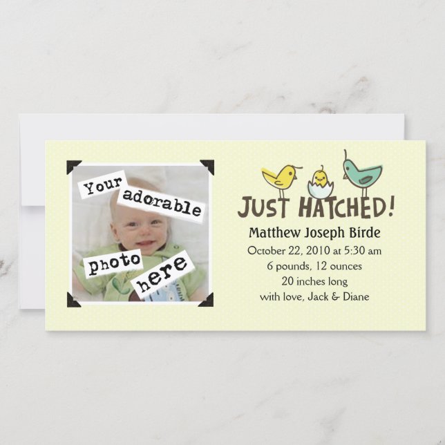 Só Chapado! Anúncio do bebê (Frente)