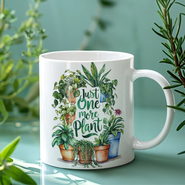 Só Mais Uma Caneca (This funny, "Just one more plant" mug would make the perfect gift for the plant lover! )