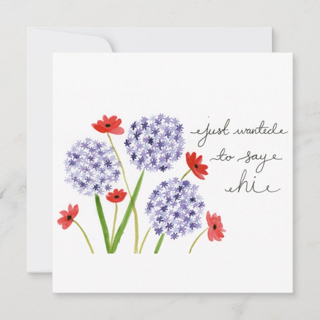 Só queria dizer "Olá" (Frente)