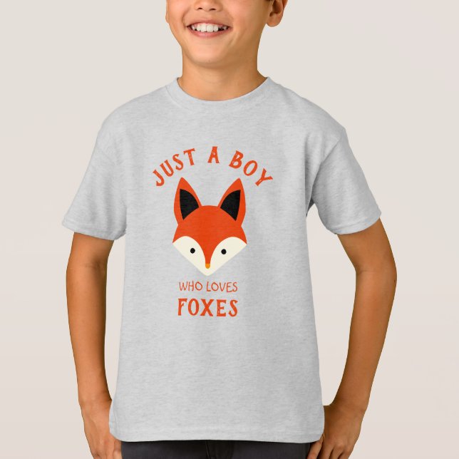 Só um garoto que ama Foxes T-Shirt (Frente)
