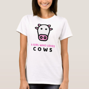 Só Uma Garota Que Adora Camiseta De Vacas