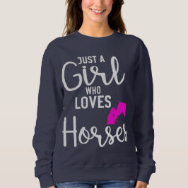 Só uma garota que ama camiseta de cavalos