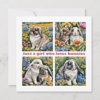 Só uma garota que ama cartão de coelhinhos