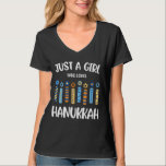 Só uma garota que ama Hanukkah camisa o judeu<br><div class="desc">Apenas uma garota que ama Hanukkah camisa chanukah judia</div>