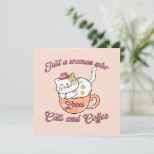 Só uma mulher que ama gatos e café
