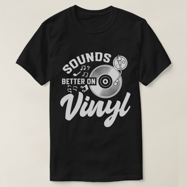 Soa melhor na camisa de música do Vinyl Retro (Frente do Design)